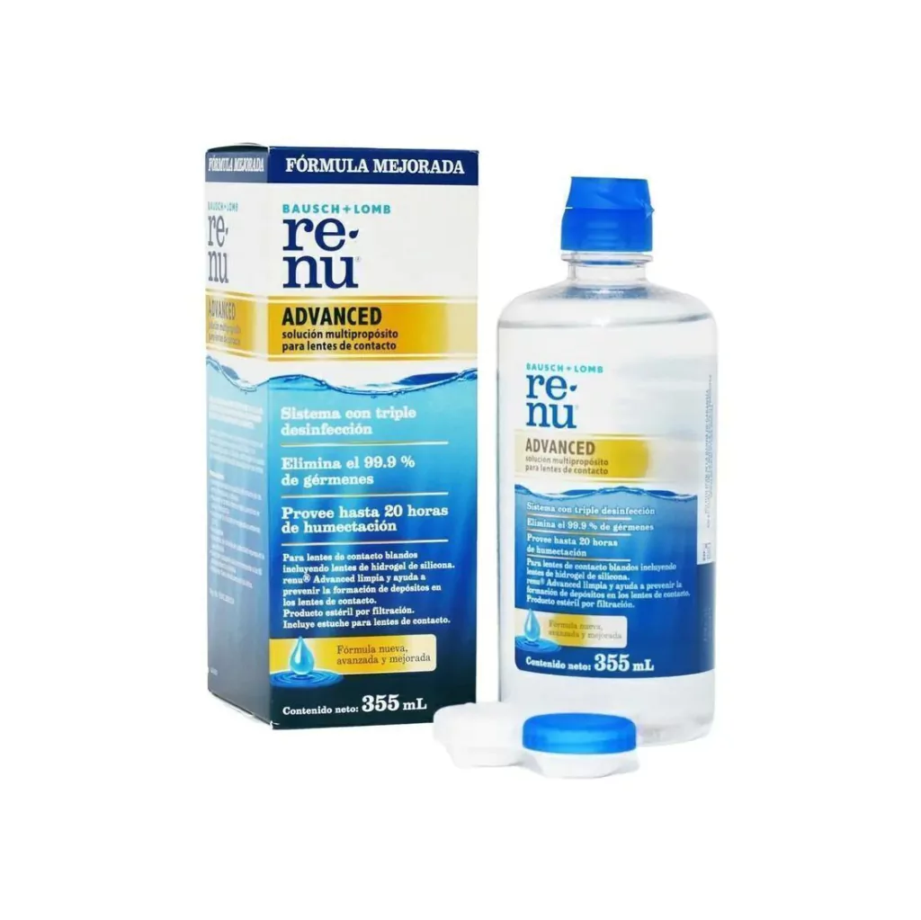 Lente de contacto renu Advanced — Solución multiusos con fórmula avanzada para mayor comodidad